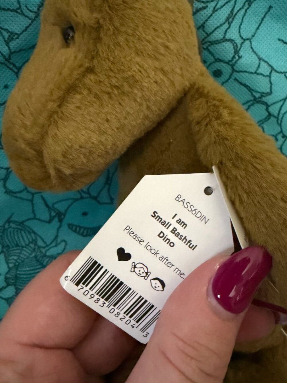 Jellycat Small Bashful Dino - Picture 3 of 4